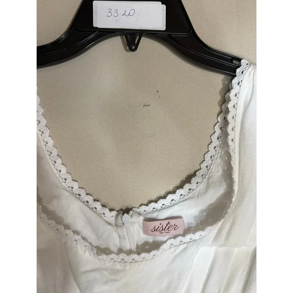 Sister New York White Bardot white mini Dress Medium